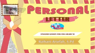 PERSONAL LETTERS PART1 WHAT IS PERSONAL LETTER  DEFINITION AND PARTS OF PERSONAL LETTER [upl. by Yrhcaz]