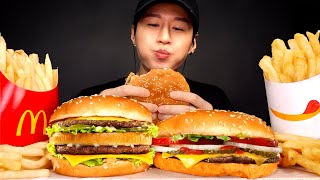 ASMR BATTLE BIG MAC vs WHOPPER No Talking  Zach Choi ASMR [upl. by Alisia214]