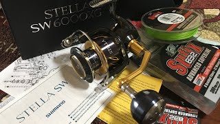 Shimano Stella SW 6000 XG unboxing [upl. by Odnalref864]