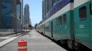 Coaster F40PH 2101 departs San Diego on 7411 [upl. by Aryaz16]