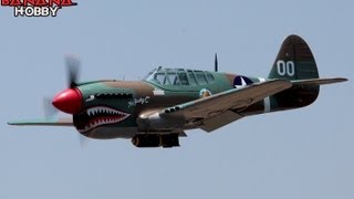 Super P40E Warhawk Flight Review in HD Huge 79 Wingspan Warbird [upl. by Icaj]