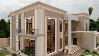 Modern villa design ideas Modern villa Elevation Modeling in Revit Lumion walkthroughLumionRendering [upl. by Dimphia958]