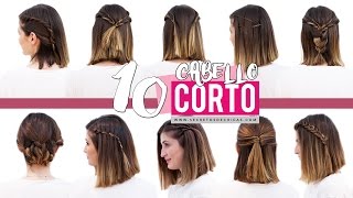 10 peinados fáciles para cabello corto o media melena  Patry Jordan [upl. by Brahear]