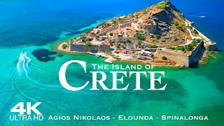 4K CRETE 2024 🇬🇷 4 HOUR Drone Aerial of Agios Nikolaos Elounda amp Spinalonga  Greece Kreta Creta [upl. by Aliekat]