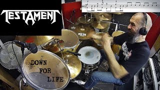 Testament  Down for Life Drum Cover by Edo Sala [upl. by Sitoel135]