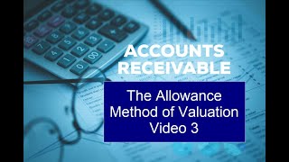 Accounts Receivables Video 3 The Allowance Method for Valuing Accounts Receivable [upl. by Jea]