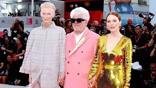 Pedro Almodovar and Julianne Moore at Venice Film festival [upl. by Georgiana]