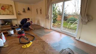 Amtico floor herringbone install and geo oyster [upl. by Malha221]