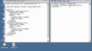 XML Tutorial 27 Creating A DTD Schema [upl. by Nnylear]