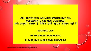 ALL CONTRACTS ARE AGREEMENTS BUT ALL AGREEMENTS ARE NOT CONTRACT HINDIवैध अनुबंध की अनिवार्यताएं [upl. by Zetrok]