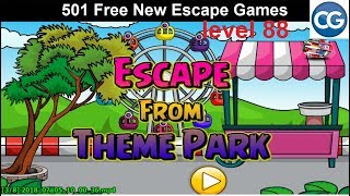 Walkthrough 501 Free New Escape Games level 88  Escape from the theme park  Complete Game [upl. by Werna]