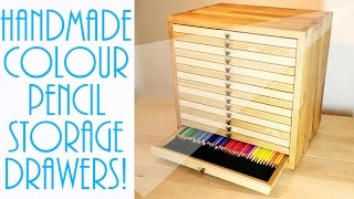 Colour pencil storage  handmade wooden drawers [upl. by Negah499]