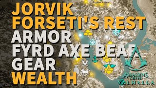 Jorvik Forsetis Rest Armor Wealth Chest Assassins Creed Valhalla Fyrd Axe Bear Gear [upl. by Zechariah]