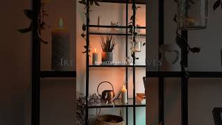 How I style my ikeauk Vittsjö shelves🌙ikea cosy shelves plants candles [upl. by Ahsenek]