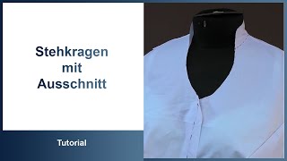 Angeschnittener Stehkragen mit Ausschnitt selber nähen Tutorial Archiv [upl. by Nivalc]