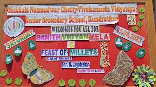 Mukkala Nammalwar Chetty Vivekananda Vidyalaya SchoolGANITH VIGYAN MELAFEAST OF MILLETSKundrathur [upl. by Enyawud78]