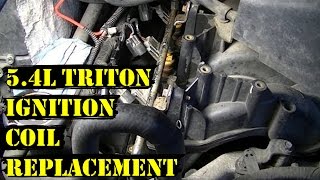 How to Change Ignition Coils on 54L Triton Ford Engine [upl. by Ocirderf553]