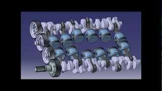 Opposed piston diesel engine animation [upl. by Marcos684]