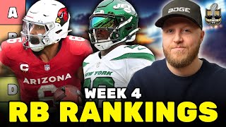 Top 36 Running Back Rankings amp Tiers for Week 4  Fantasy Football 2024 [upl. by Wanyen518]