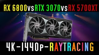 AMD RX 6800 vs RTX 3070  4K  1440p  RAYTRACING [upl. by Aynom]