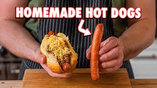 Making The Perfect Hot Dog Completely from Scratch Chili Cheese [upl. by Atlante]