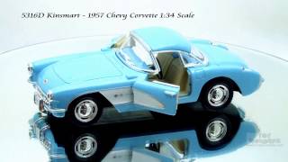 5316D 1957 Chevy Corvette Kinsmart 134 Diecast Wholesale [upl. by Nywroc]