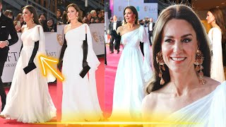 Princess Kate STEALS THE SHOW on the 2023 BAFTAs red carpet with Prince William [upl. by Noivax610]