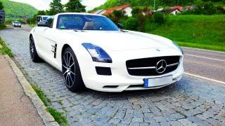 Mercedes SLS AMG GT Vollgas auf der Autobahn Sound 1080p Full HD [upl. by Eilrak]