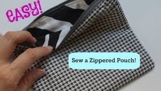 How to Sew a Basic Zippered Pouch [upl. by Yot]