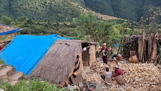 simple the best mountain village nepal  peaceful and relaxing mountain villagelife in rural nepal [upl. by Isaak]