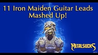 Eleven Iron Maiden Guitar Leads Medley  MetalSucks [upl. by Acira238]