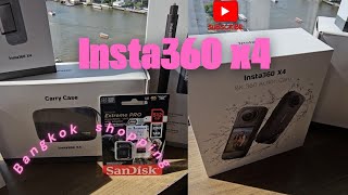 Insta360 x4 camera unboxing Accessories  Review  cheap price  bangkok travel vlog luxuryvlog [upl. by Ettelimay454]