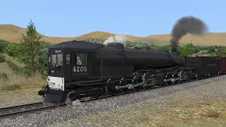 Southern Pacific Cab Forward Tehachapi Pass Train Simulator [upl. by Inaluahek]