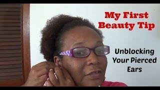 How To Clear Semi Blocked Ear👂Piercings  love4debody  pearlina1925com [upl. by Valenta]