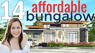 14 Affordable BUNGALOW House Design In the Philippines With Floor Plan [upl. by Oralie]