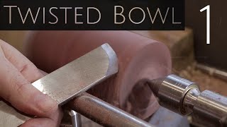 Woodturning  The Twisted Bowl  Part One cut short due to injury [upl. by Meek]