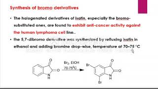 ISATIN synthesis and reactions organic chemistry group WPD3 [upl. by Norrej]