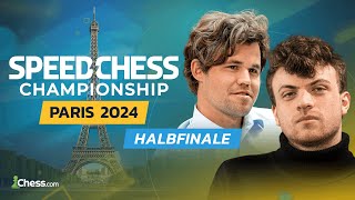 Magnus Carlsen vs Hans Niemann  Speed Chess Championship 2024  Halbfinale [upl. by Arbma]