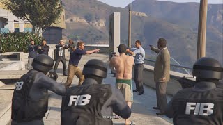 FIB SWAT AND MERRYWEATHER WHAT IS GOING ON Grand Theft Auto V 20 [upl. by Tengler]