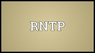 RNTP Meaning [upl. by Inalan577]