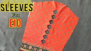 Eid Special Sleeves Design ZigZag Cutwork Sleeves Design Cutting and Stitching [upl. by Caffrey]