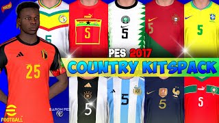 PES 2017 FULL COUNTRY KITS UPDATE 2024 [upl. by Edahc282]