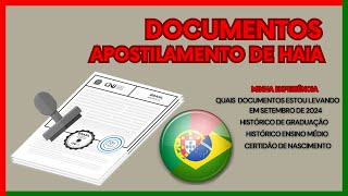 Apostilamento de Haia  Documentos que você precisa levar para Portugal 🇵🇹 VPT [upl. by Maurer]