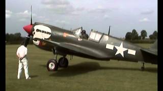 Curtiss P40 Kittyhawk start up [upl. by Eednac]