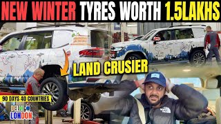 Finally Land Cruiser Ke New Winter Tyres For Europe Trip Ep  62 India To London Road Trip [upl. by Olenta272]