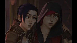 Arcane  caitlins parents surprised caitlyn and vi  scene [upl. by Ecinereb]