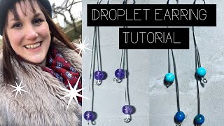 Easy Droplet Earrings  Simple Tutorial [upl. by Lyndsie]