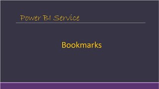 Bookmarks Power BI Service [upl. by Kiki459]