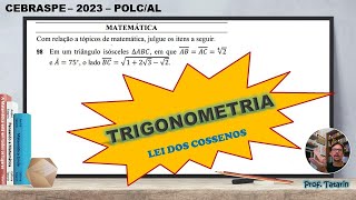 CEBRASPE  CESPE  POLCAL Em um triângulo isósceles ΔABC em  Matemática Linda  Prof Tatarin [upl. by Lledal]