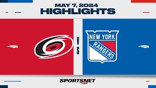 NHL Game 2 Highlights  Hurricanes vs Rangers  May 7 2024 [upl. by Glennie310]